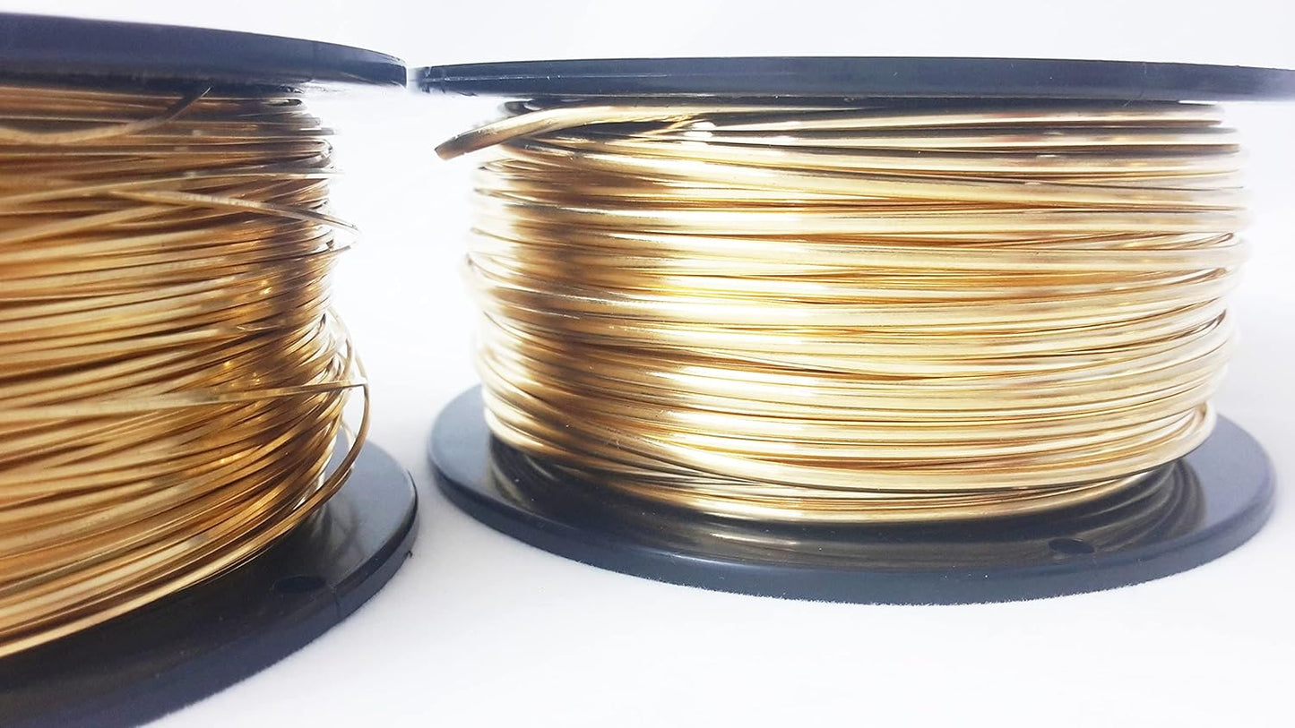 20 Gauge, Jeweler's Brass Wire, Red Brass, Round, Dead Soft, CDA #260-1LB (340FT) by CRAFT WIRE