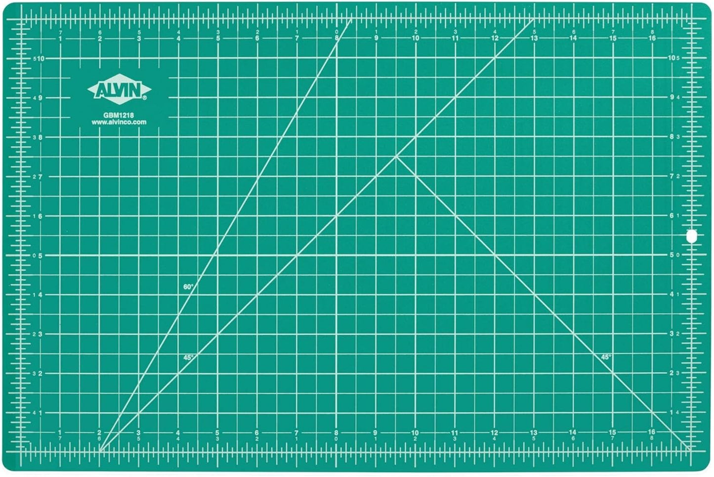 ALVIN GBM Self-Healing Cutting Mat 12 x 18 inch | Double-Sided Green/Black | 5-Layer Gridded Surface for Arts, Crafts and Sewing - Model GBM1218