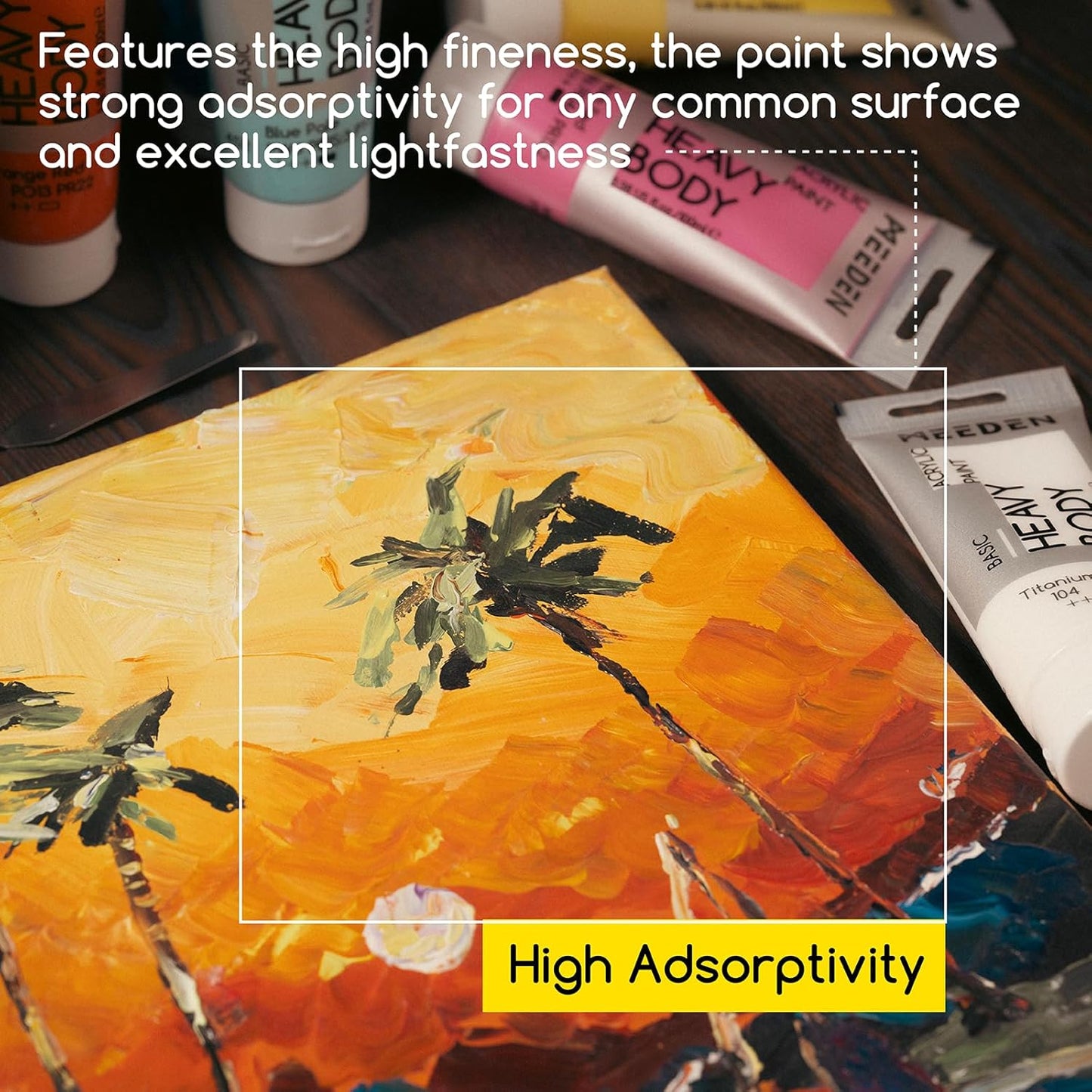 MEEDEN Acrylic Paint Payne's Grey: 100ml/3.38oz Heavy Body Acrylic Paint Tube Bundled with Additional Titanium White Color for Art Craft Painting