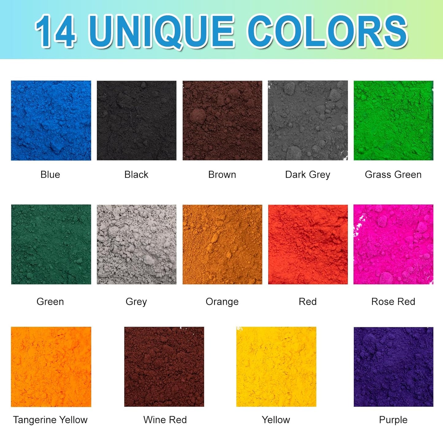 GOODTAKE Iron Oxide Powder, Green Concrete Color Pigment, Color Dye for Cement, Concrete, Clay, Pastel, Mortar, Grout, Mix DIY, Epoxy Resin (12 oz)