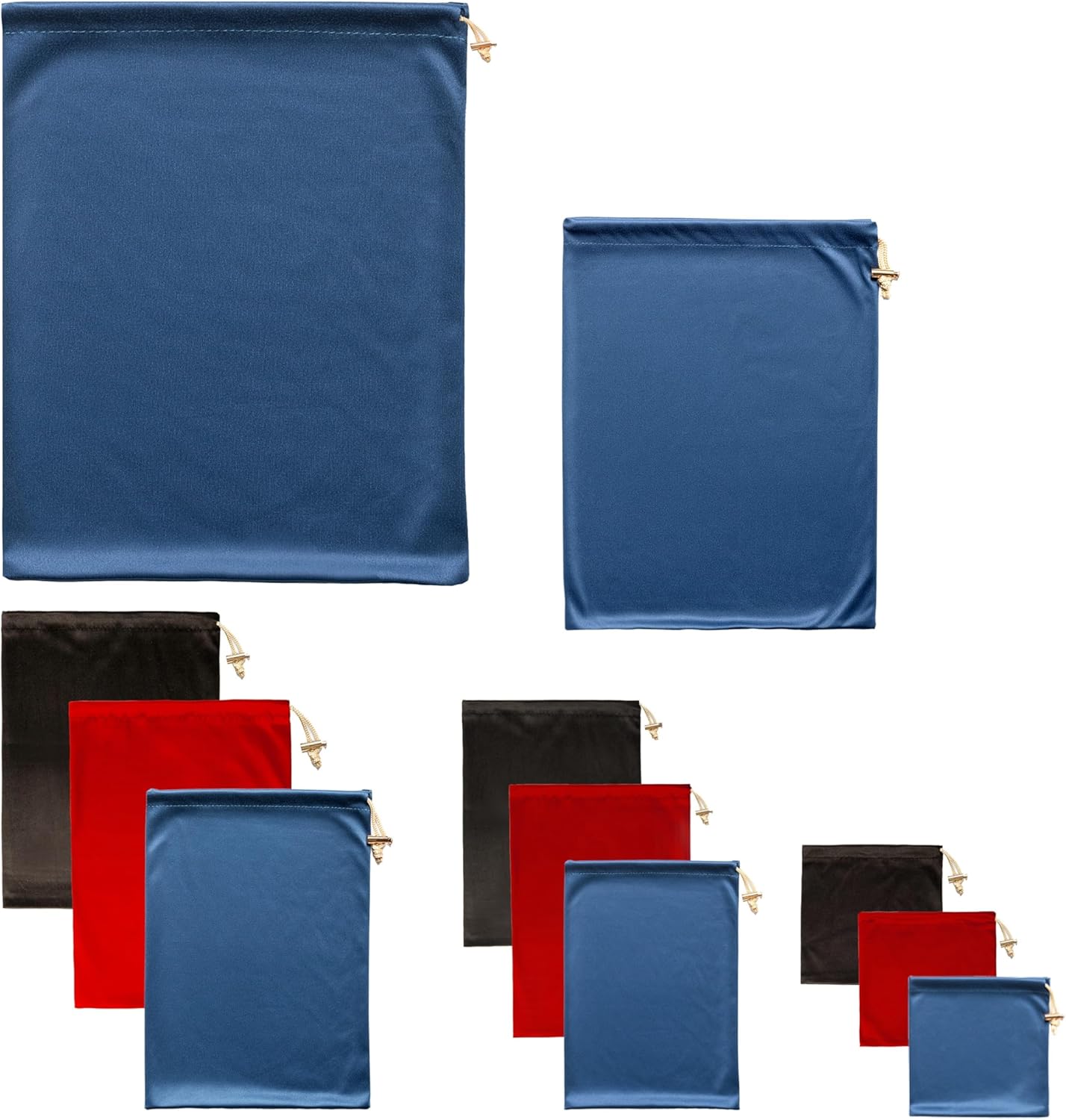Valante Set of Adult Game Toys Microfiber Drawstring Storage Bags (5 Size Set)