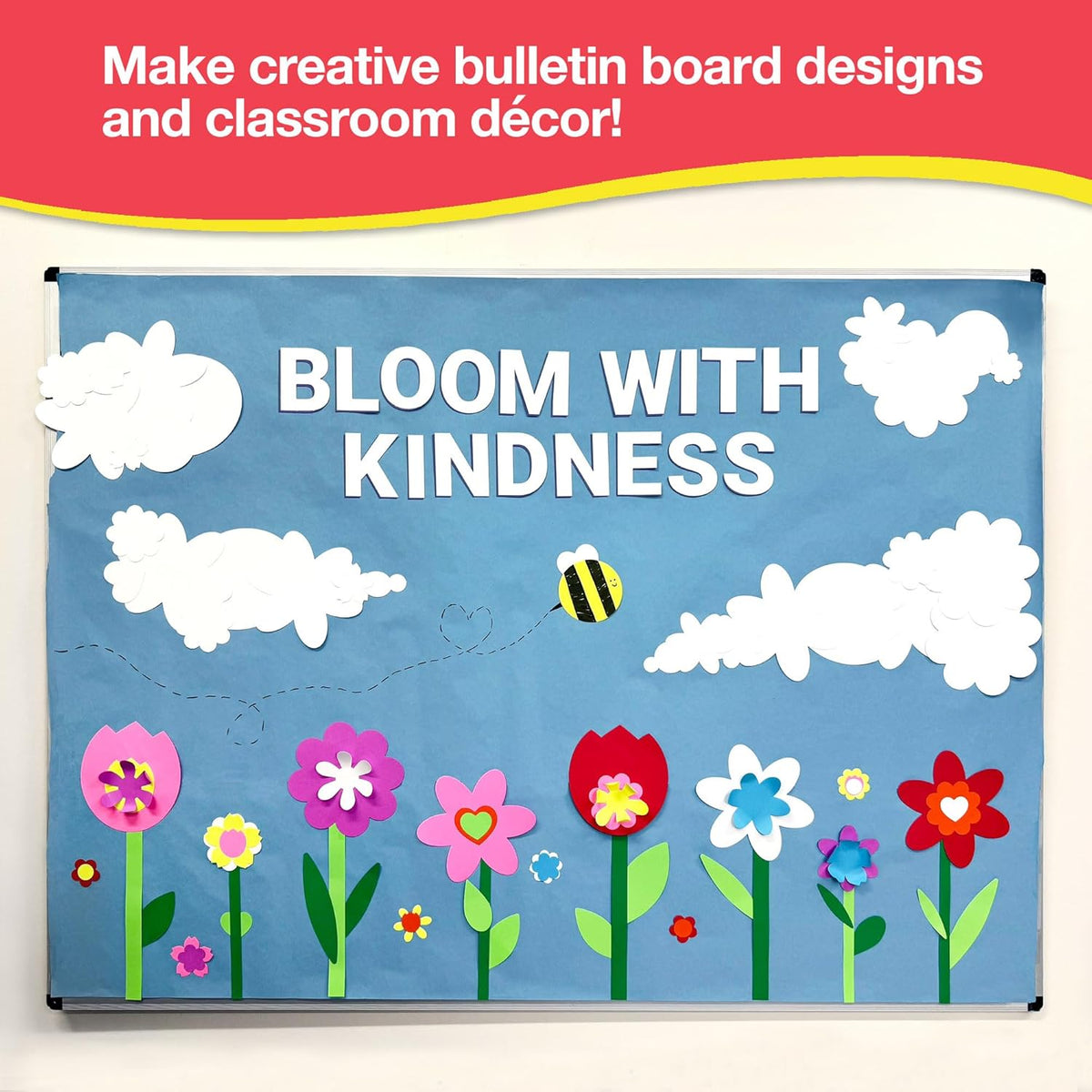 FreshCut Crafts: 280 Pieces of DIY Flower Cutouts with IDEA Guide - 2-Sided Punch Out Tulips, Daisies, Daffodils, Flowers Ideal for Spring Craft Projects, and Mother's Day DIY Gift Craft