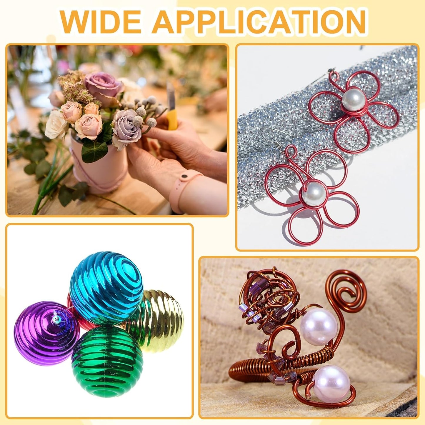 uxcell 16 Gauge / 1.5mm Anodized Aluminum Wire for Jewelry Craft Making, 102 Feet Bendable Flexible Wire for DIY Home Decor Gardening Sculpture, Light Purple