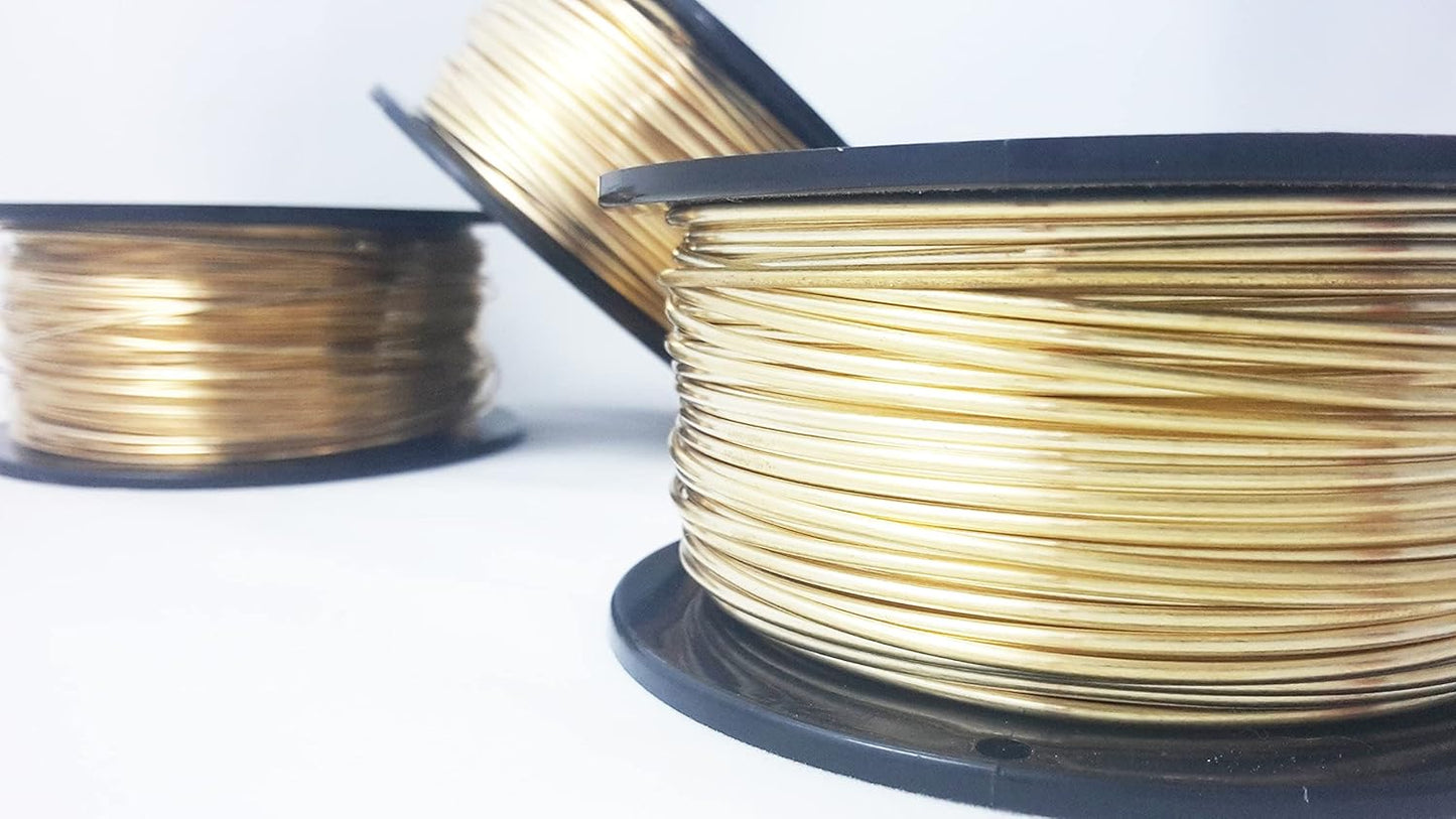 20 Gauge, Jeweler's Brass Wire, Red Brass, Round, Dead Soft, CDA #260-1LB (340FT) by CRAFT WIRE