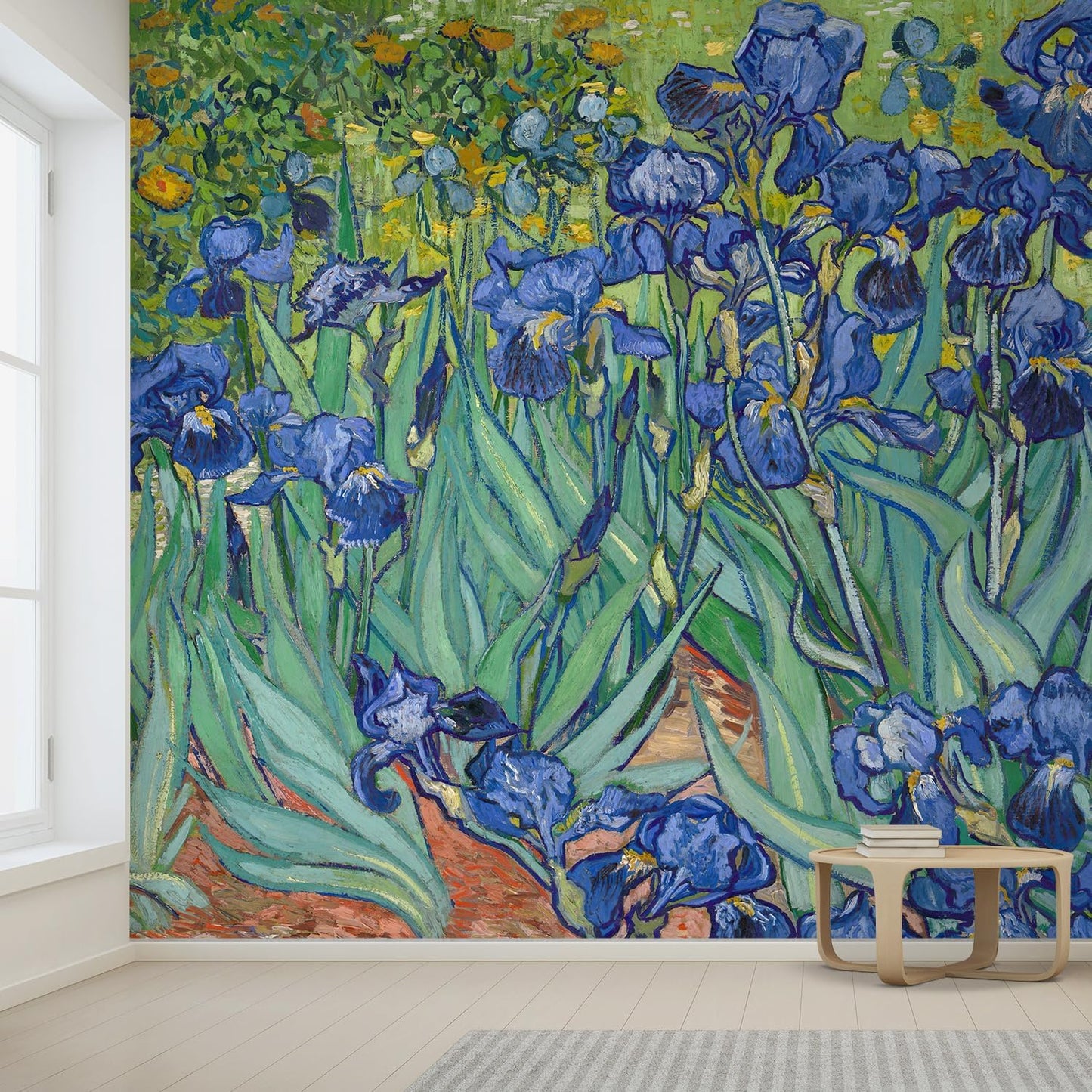 wall26 Irises by Vincent Van Gogh Dutch Impressionism 20th Century Artist Peel and Stick Large Wall Mural, Removable Wallpaper, Home Decor - 108x144 inches