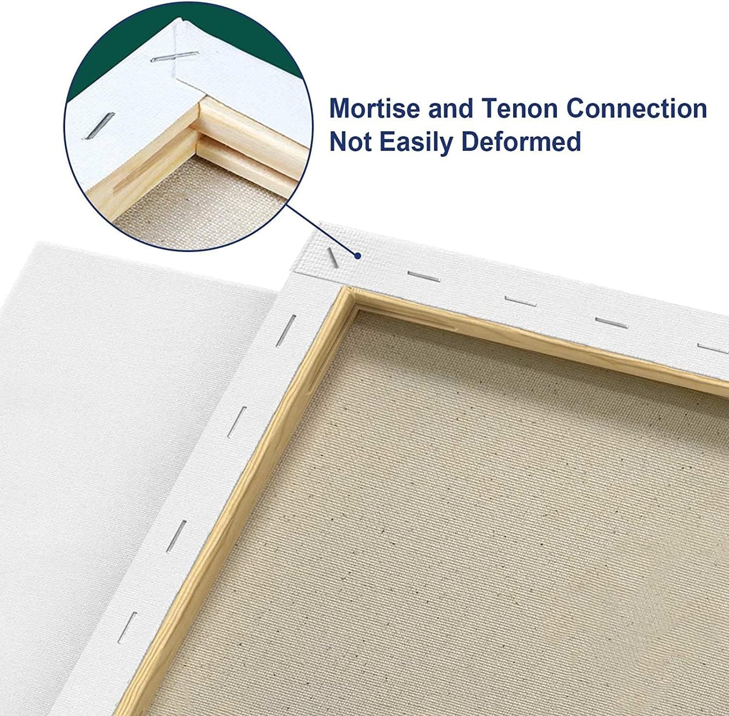 Stretched Canvases for Painting 24x48 Inch 2-Pack, 12.3 oz Triple Primed Acid-Free 100% Cotton Blank Canvas, Large Art Canvases for Oil Paint Acrylics Pouring & Wet Art Media, Pour Painting