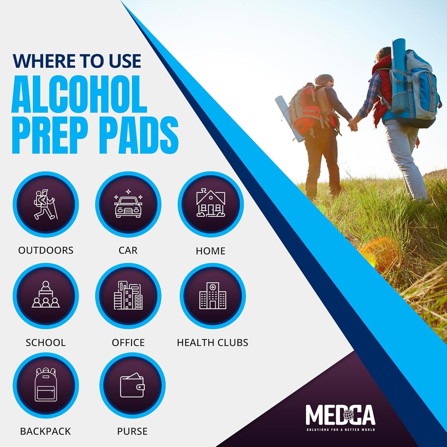 Alcohol Prep Pads - Box of 400, Saturated 70% Isopropyl Alcohol Wipes