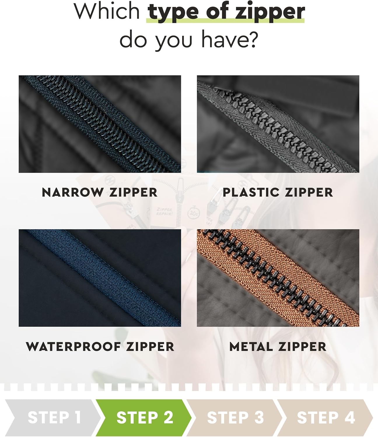 ZlideOn Zipper Pull Replacement - Silver, Normal Multipack (4 Pieces) - Instant Zipper Replacement Slider for Narrow Zippers
