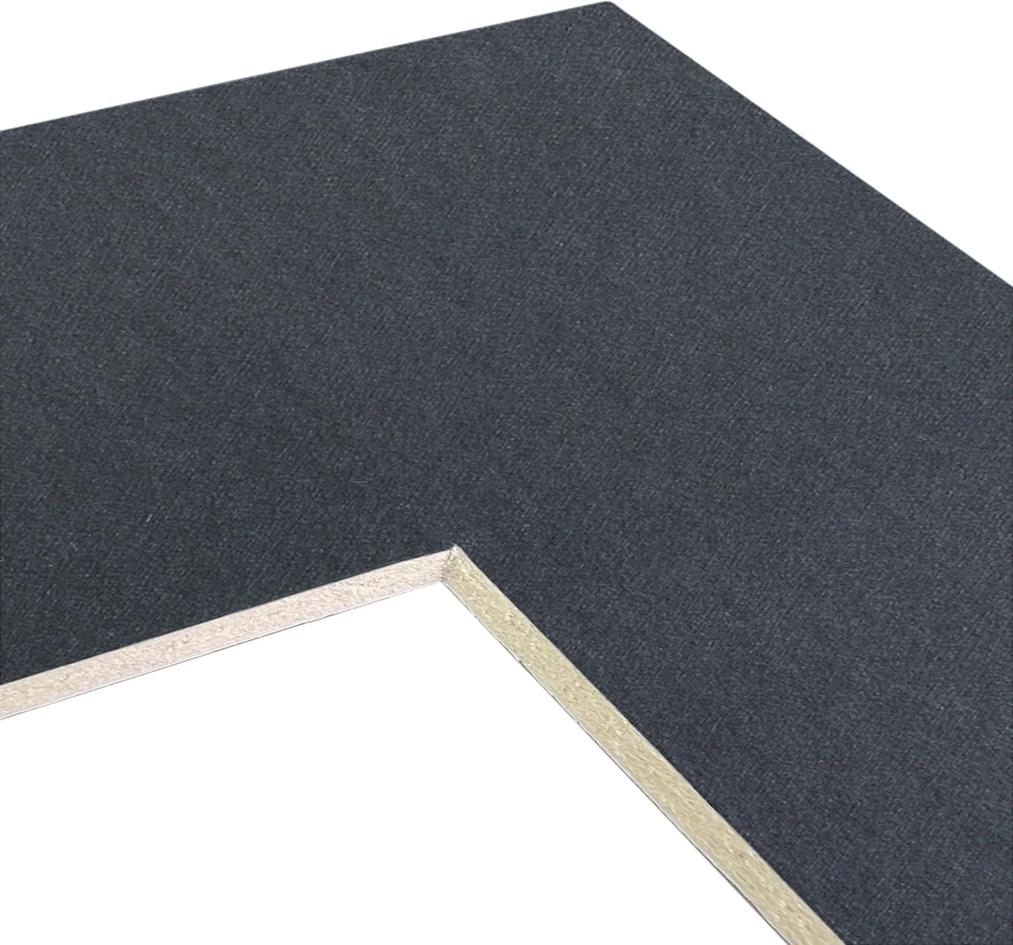 Craig Frames B573 Pre-Cut Mat Board for 20x20 Print, 24x24, Graphite Black