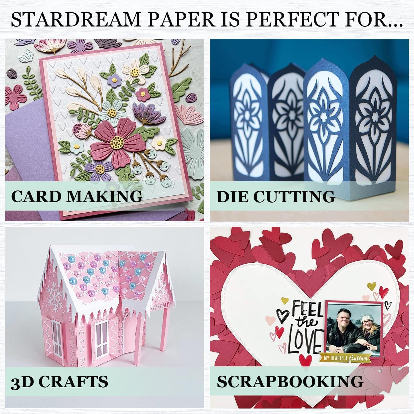 Cardstock Warehouse Stardream Opal Ivory Cardstock Paper - 25 Sheets, 8.5 x 11" – 105 lb / 284 GSM Premium Metallic Ivory Card Stock for High-end Printing, Card Making, Die-cutting & DIY Projects