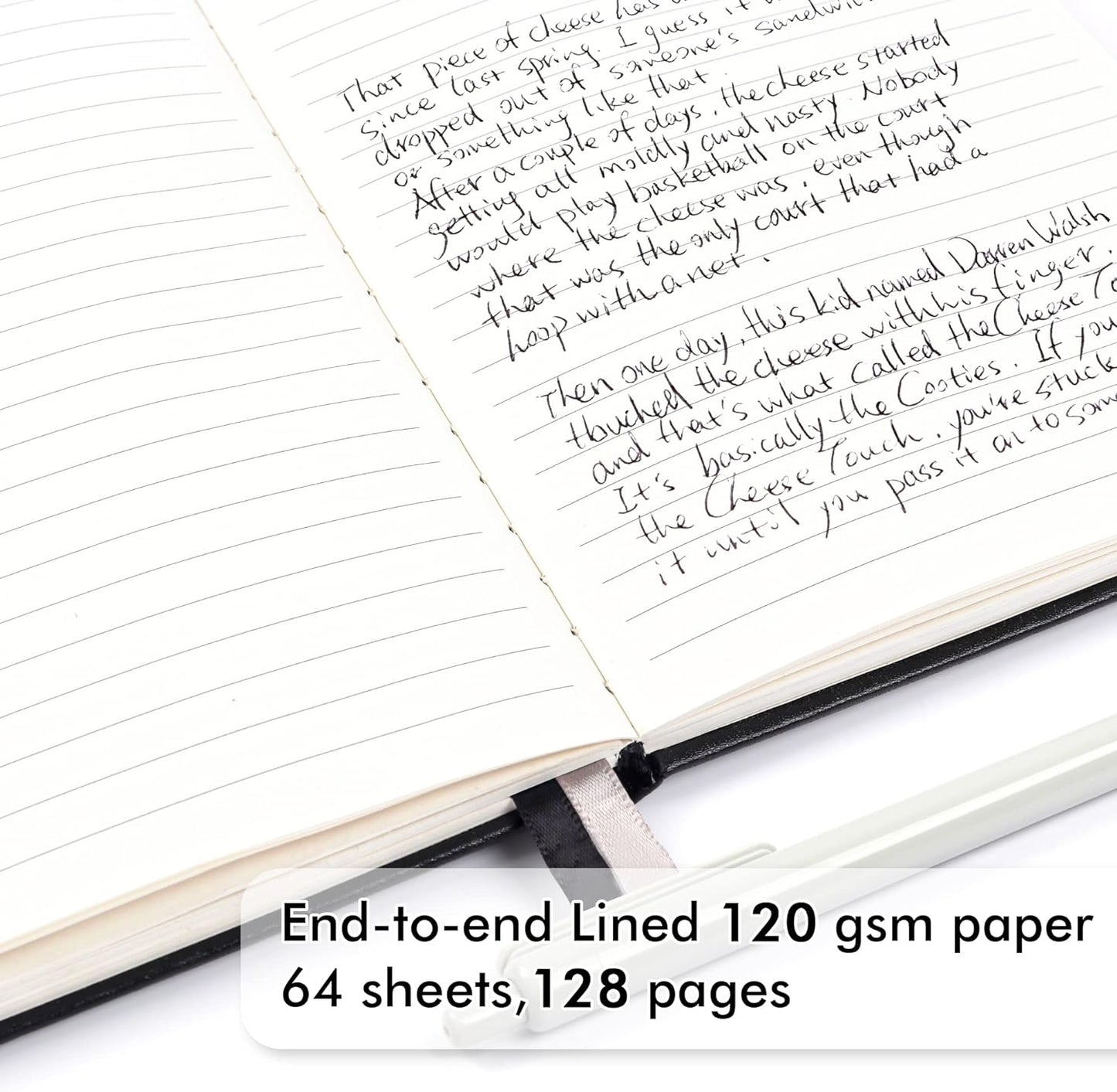 feela 24 Pack Journal Notebook for Work, Business Notebook Bulk Hardcover Lined Writing Journal with Pen Holder for Men Women Note Taking, with 24 Black Pens, 120 GSM, 5.1”x8.3”, A5, Black