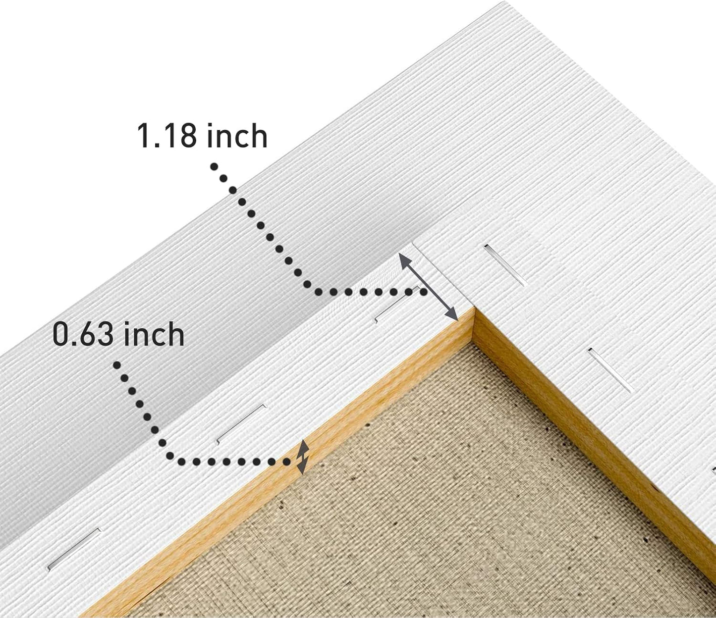GOTIDEAL Stretched Canvases for Painting, 36x48" Inch Set of 2, Primed White - 100% Cotton Blank Art Large Canvas Boards for Painting for Acrylic Pouring, Oil Paint Dry & Wet Art Media
