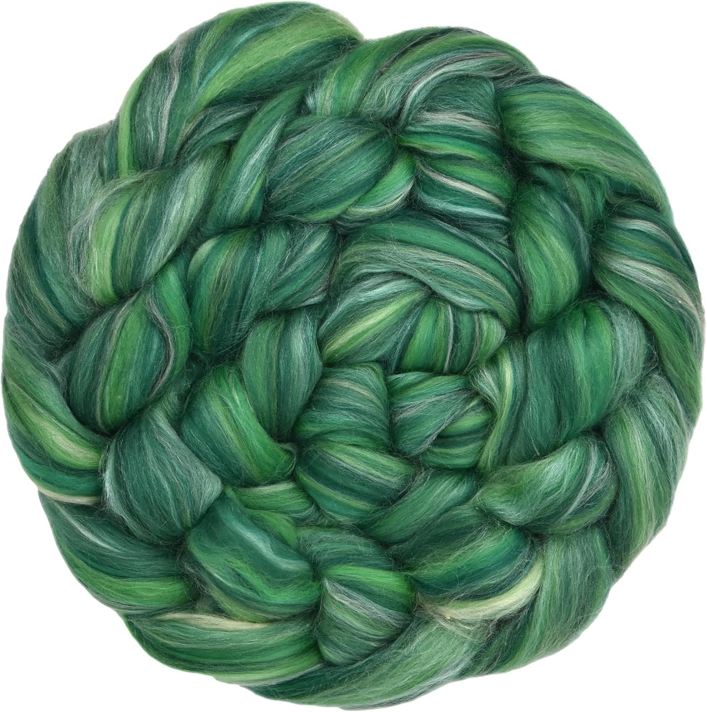 Merino Silk Luxe Tonal Designer Blend. Superfine Merino, Mulberry Silk, Tussah Silk. Top Roving for Spinning or Felting. Eden 1oz