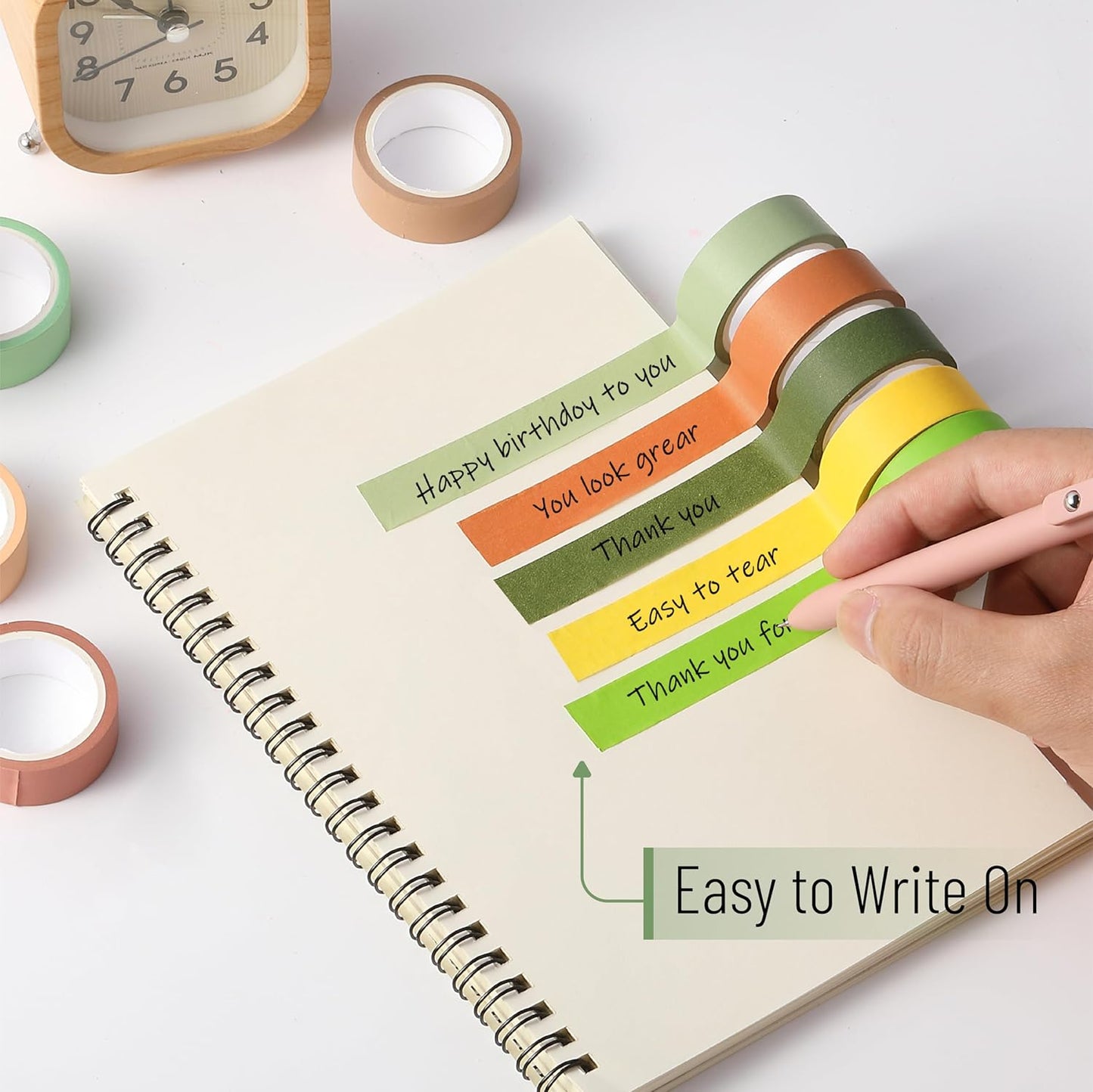 Mr. Pen Decorative Tape Set, 10 Pack - Colored Scrapbook Washi Tape for Craft Journaling