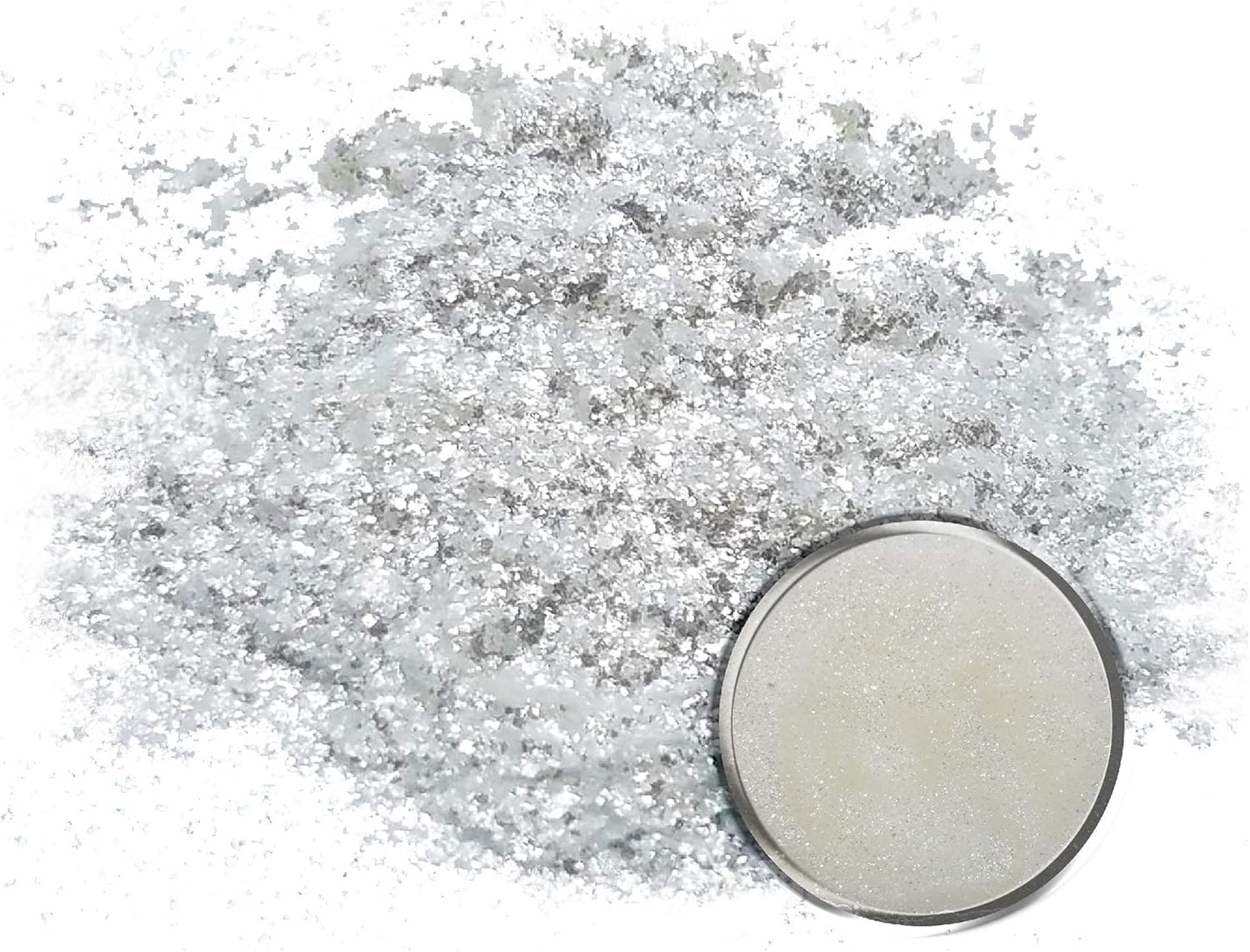Eye Candy Pigments Premium White Mica Powder - Snowflake (50gr) - for Epoxy, Resin, Soap, Paint, Woodworking, Acrylic Pouring, Bath Bombs, Fishing Lures - DIY Arts and Crafts Additive