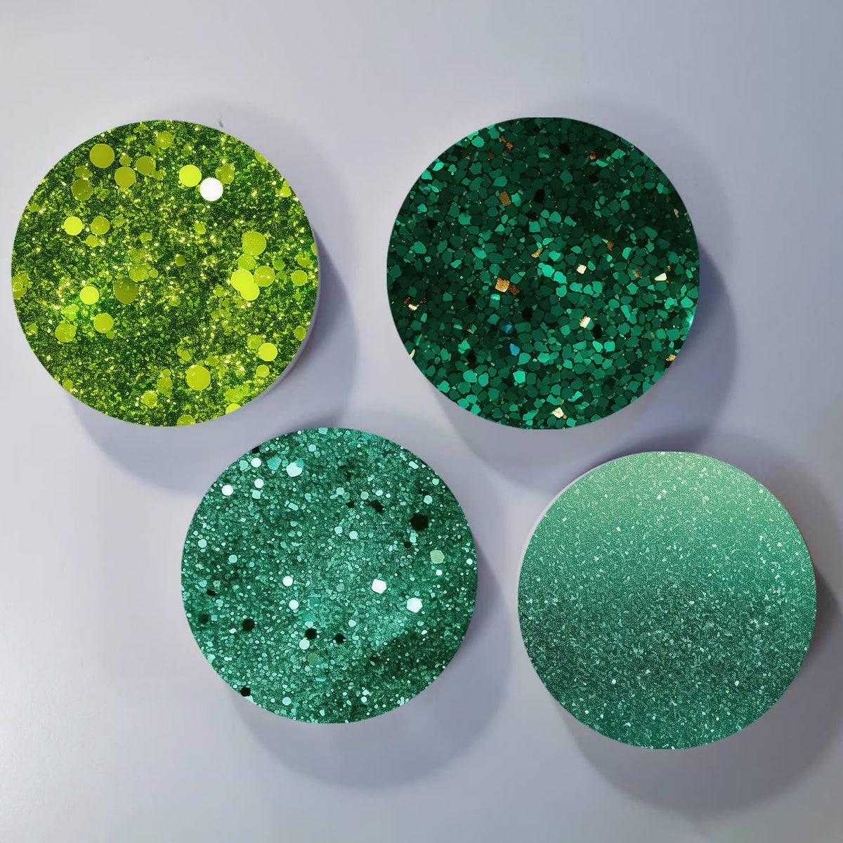 Green Glitter Sublimation Transfer Sheets for Heat Press Machine,12x12 Inch Sublimation Transfer Paper for Heat Press Machine, 8 Sheets