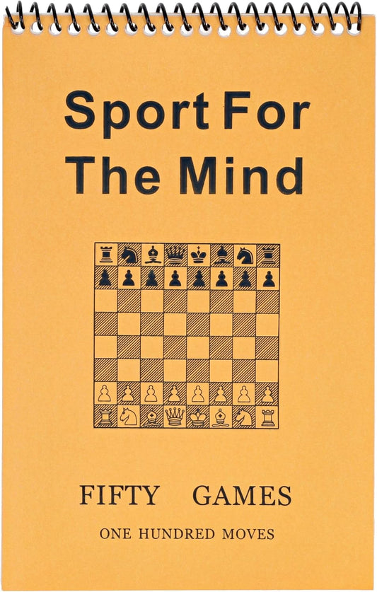 WE Games Ultimate Chessplayer's Scorebook - Spiral Bound & Paperback Chess Notation Book with 50 Games & 100 Moves, Ideal Chess Score Sheets for Clubs & Tournaments