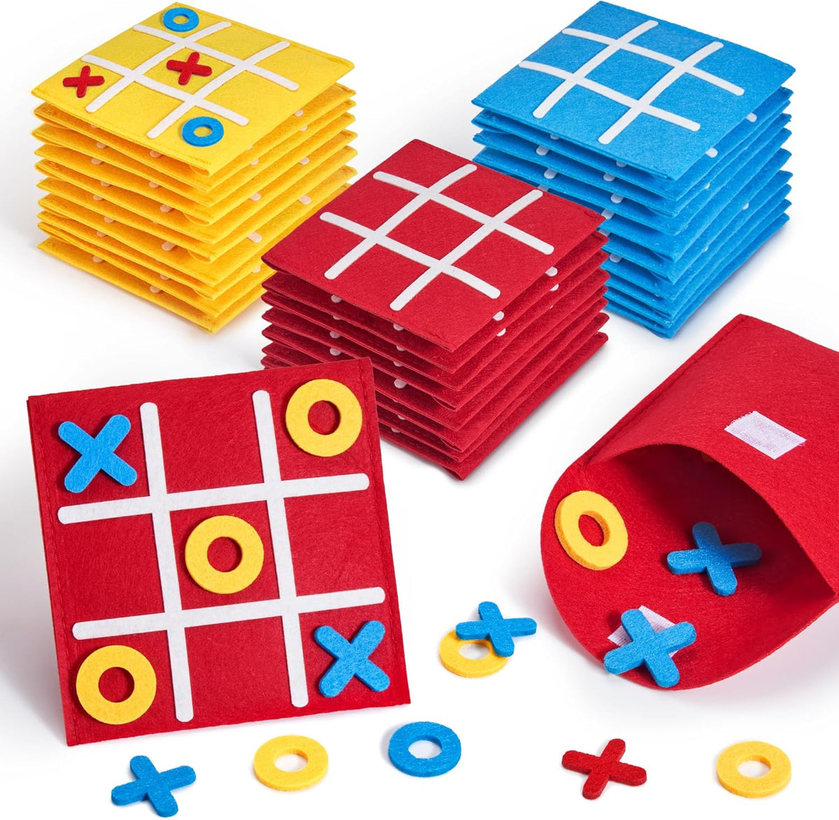 JoyCat Tic Tac Toe Mini Board Game Toy for Kids and Family,Birthday Party Favors,Goody Bag,Fun Indoor Game Night Activity,Gifts for Students,Easy to Store(Bulk Pack of 12)