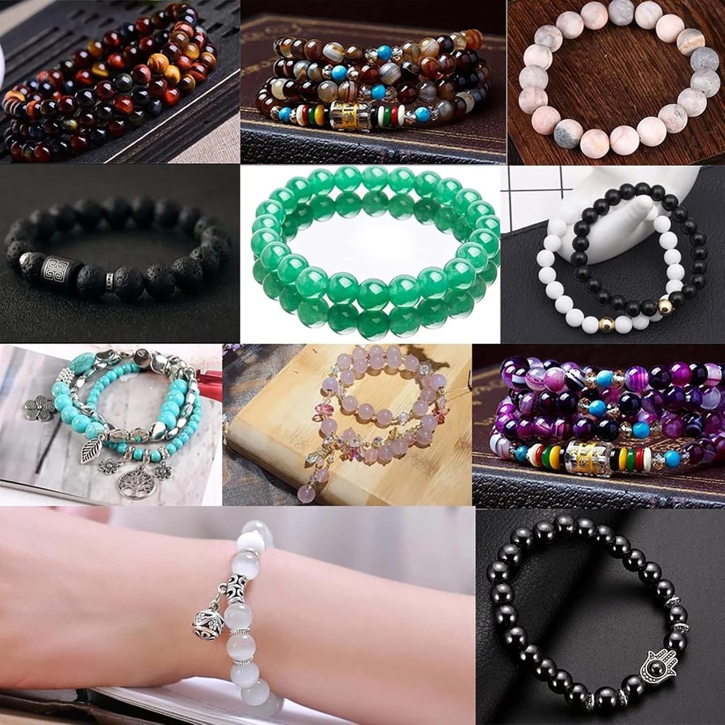 AAA Natural Black Quartz Rutilated Beads Round Loose Beads for Jewelry Making DIY Bracelet 32pcs 12mm Crystal Energy Healing Power Stone (Black Rutilated Quartz Crystal, 12mm)