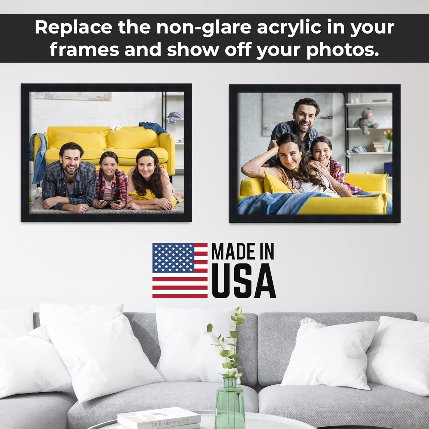 CountryArtHouse Non-Glare Acrylic Replacement for 24x40 Picture Frame, Replacement Plexiglass for 24x40 Photo Frame, UV-Resistant Non-Glare Acrylic Cover Sheet