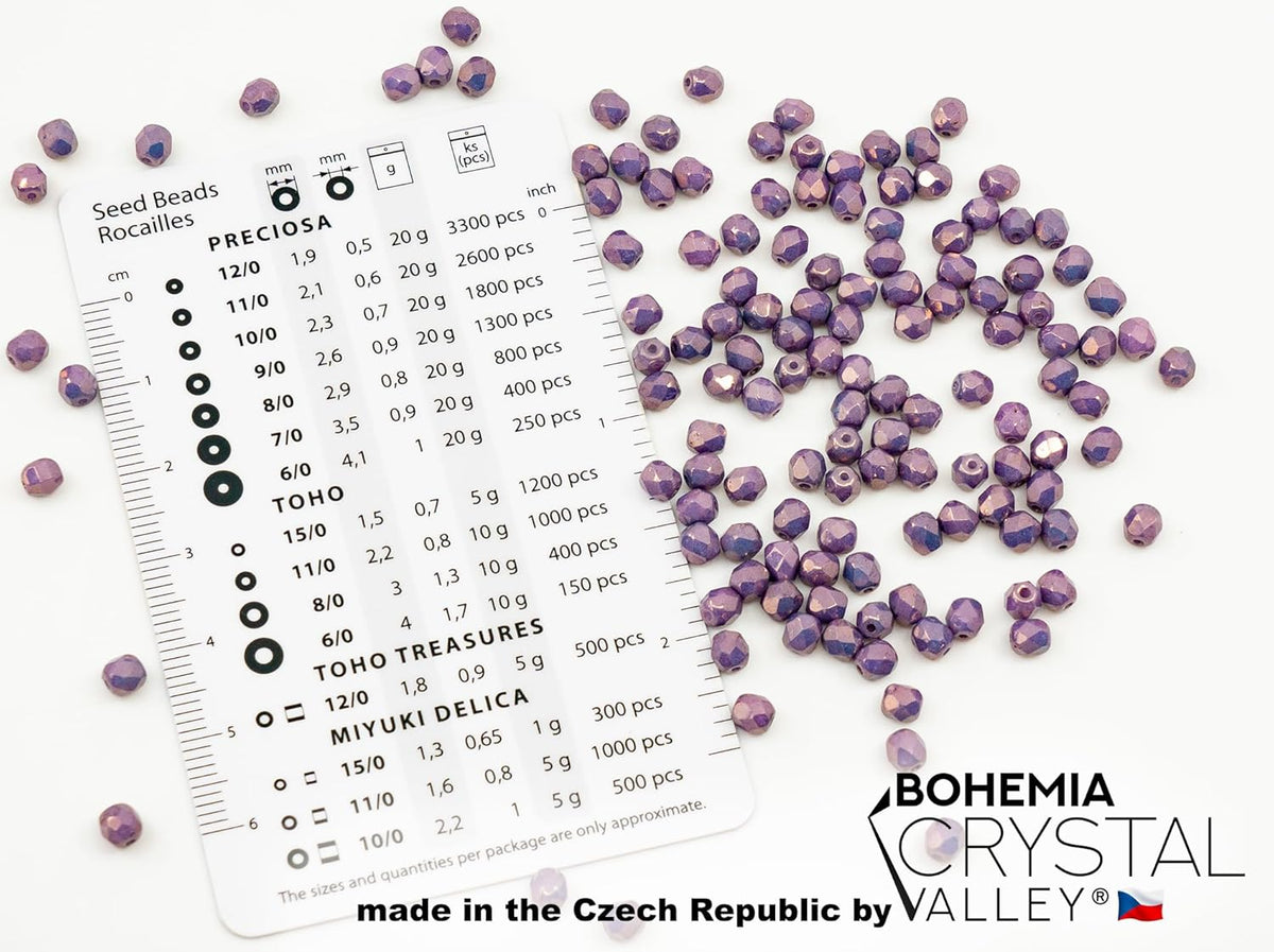460+ Bead Kit of 4mm Bracelet Beads - Faceted Fire Polished Glass Beads for Jewelry Making Set, 4 Colors: Pink AB, Purple Luster, Crystal AB, Half Silver