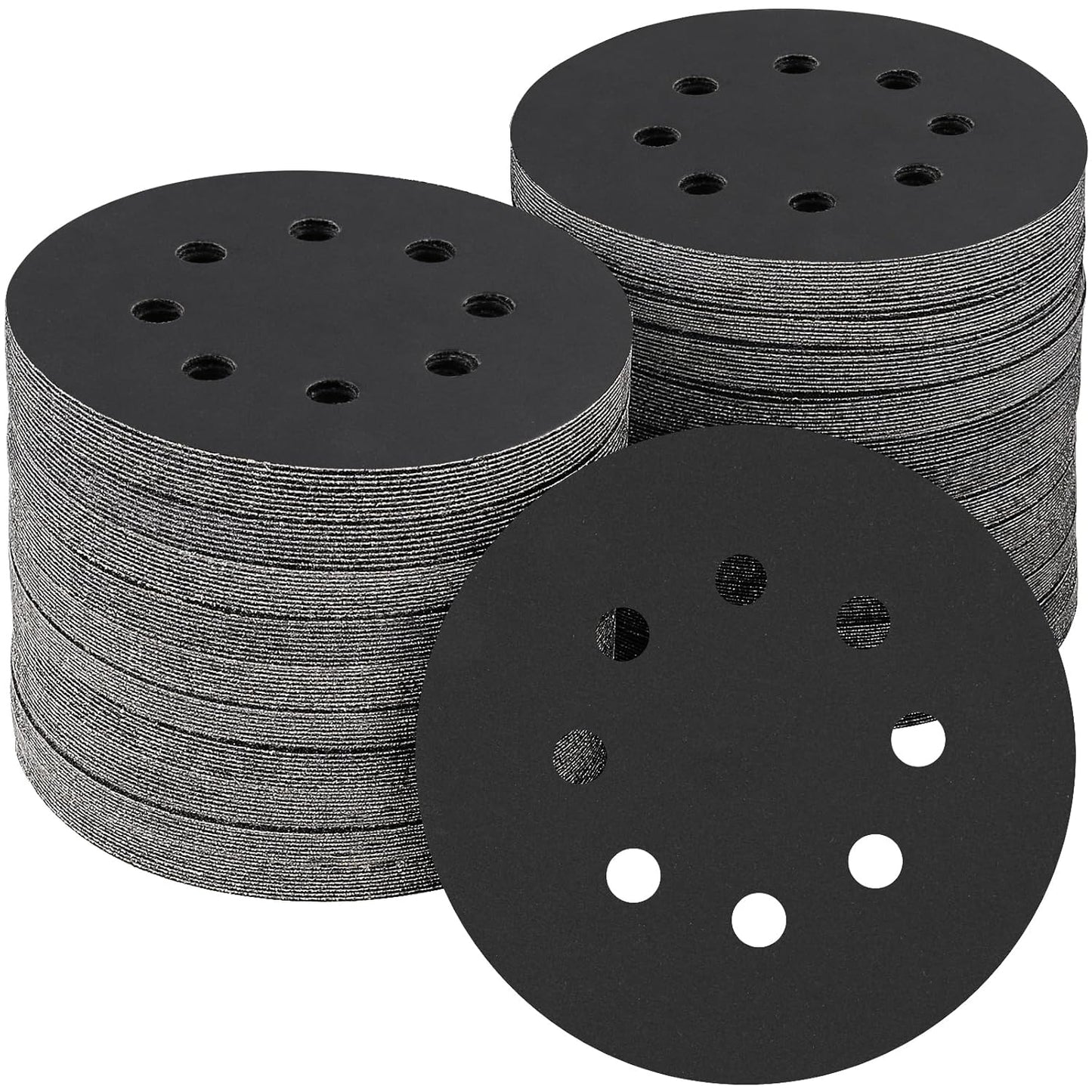 100PCS 5 inch Silicon Carbide Sanding Discs 800 Grit, Wet Dry Orbital 5 Sander Hook and Loop Sandpaper Disc, Best for Metal,Automotive,Wood Polishing