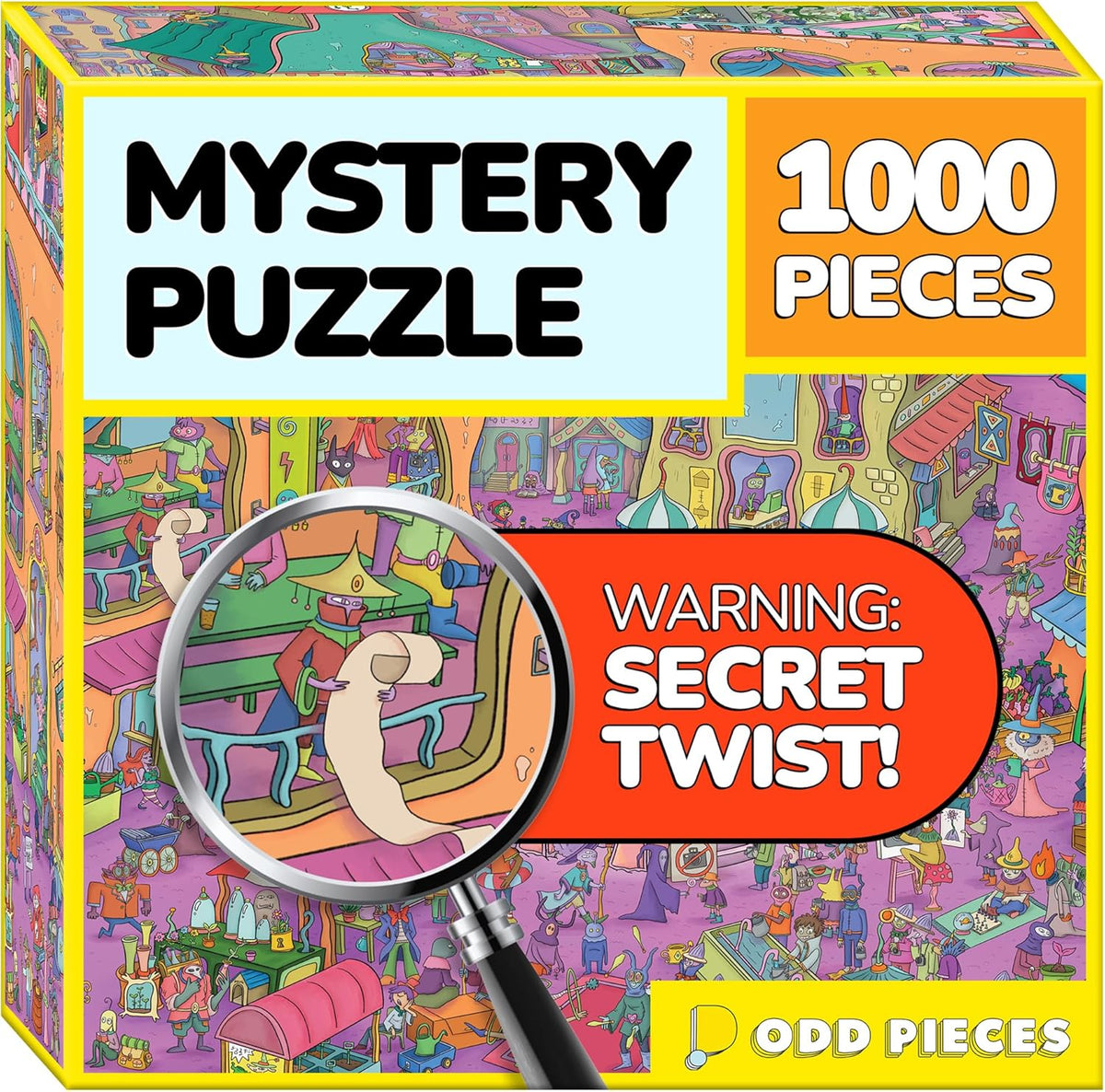 Odd Pieces Jigsaw Puzzles 1000 Pieces - Magic Mystery Story Secret Ending Puzzle - Perfect Game Night for Adults & Kids - Fantasy Sci-Fi City Theme (Shutterbug)