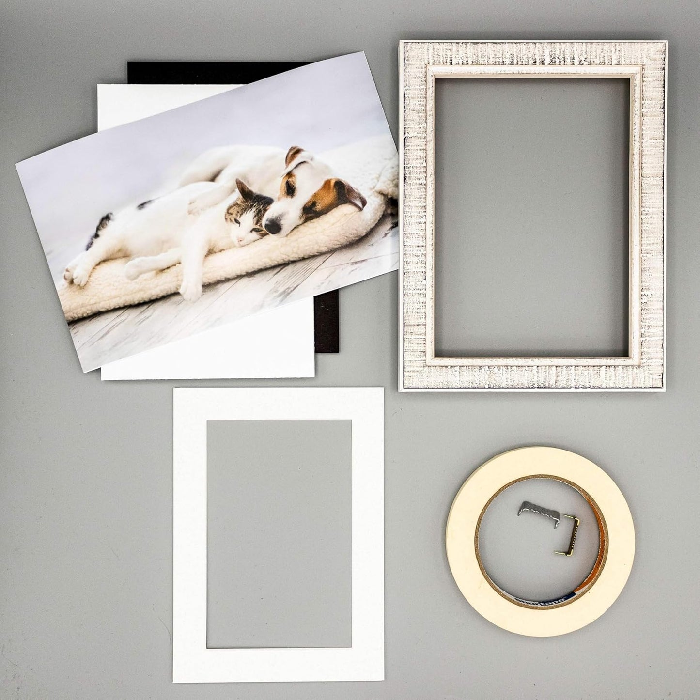 Pack of Ten Acid Free 8x10 Mats Bevel Cut for 5x8 Photos - Oyster Shell White Precut Matboards With Backing Boards and Self Seal Photo Mat Bags For Pictures, Photos, Framing - 4-ply Thickness
