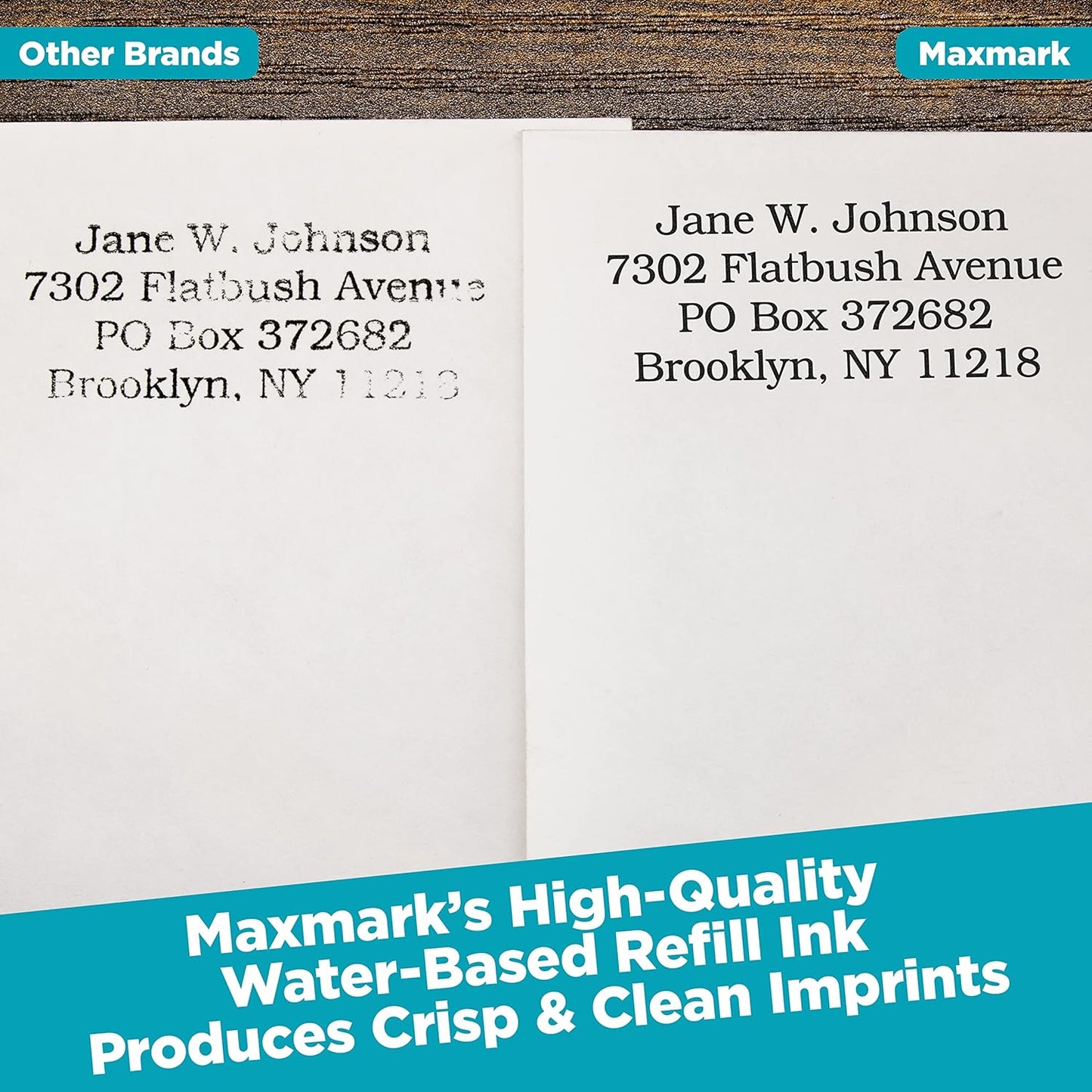 MaxMark Premium Refill Ink for self Inking Stamps and Stamp Pads, Brown Color - 1 oz.