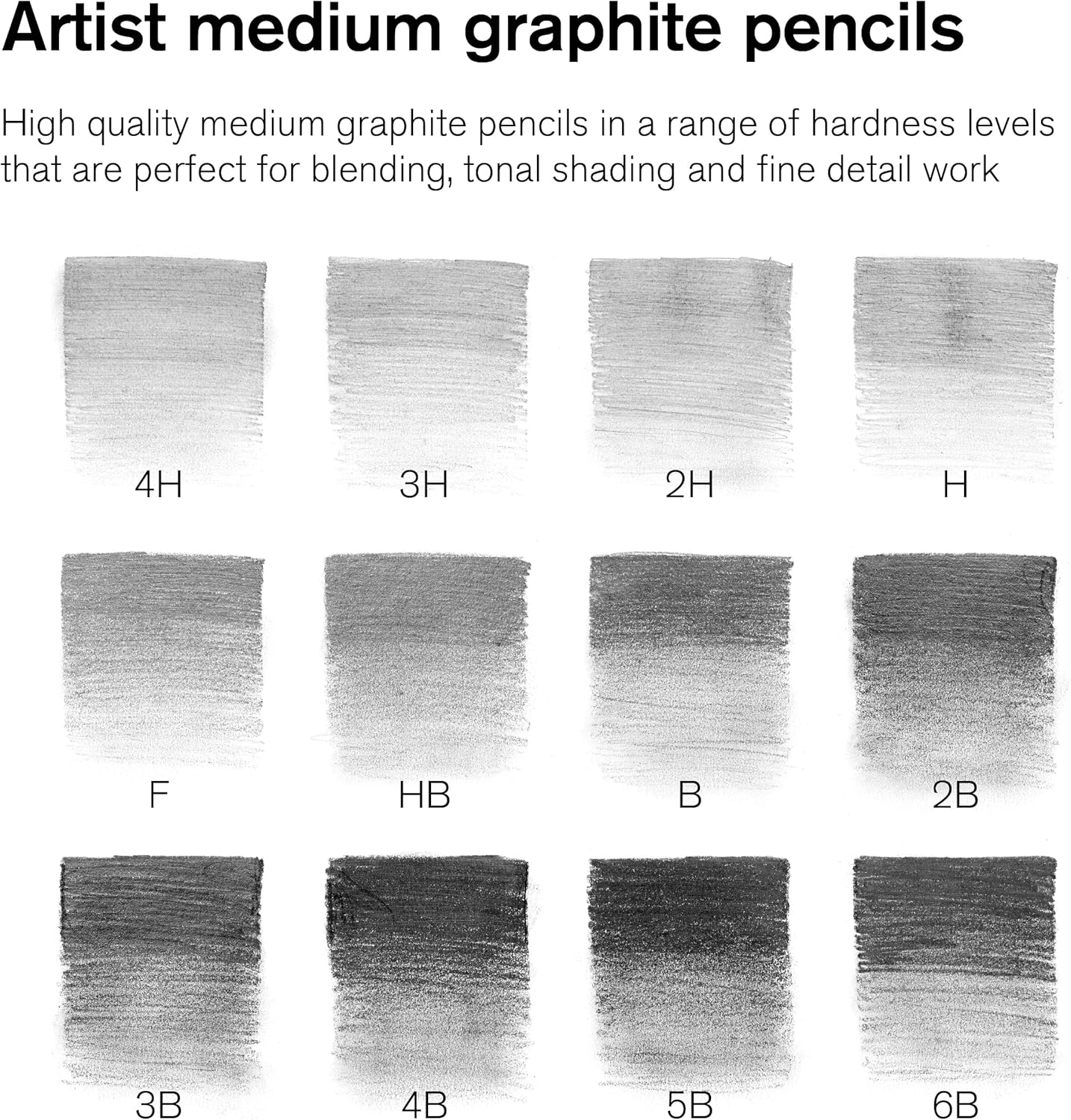 Winsor & Newton Studio Collection Artist Pencils, Graphite Pencils, Set of 12