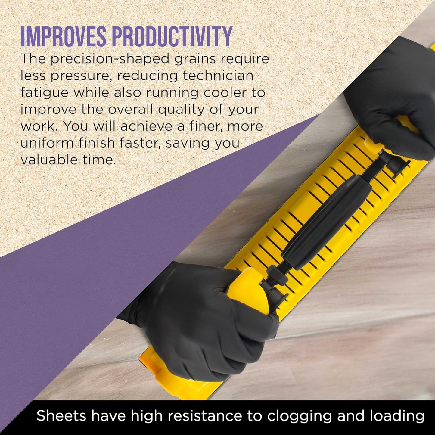 Dura-Gold Premium 400 Grit PSA Purple Film Ceramic Longboard Sandpaper, 2-3/4" Wide Continuous 20 Yard Roll - Self Adhesive Stickyback for Auto & Wood Air File Long Board Sanders, Hand Sanding Blocks