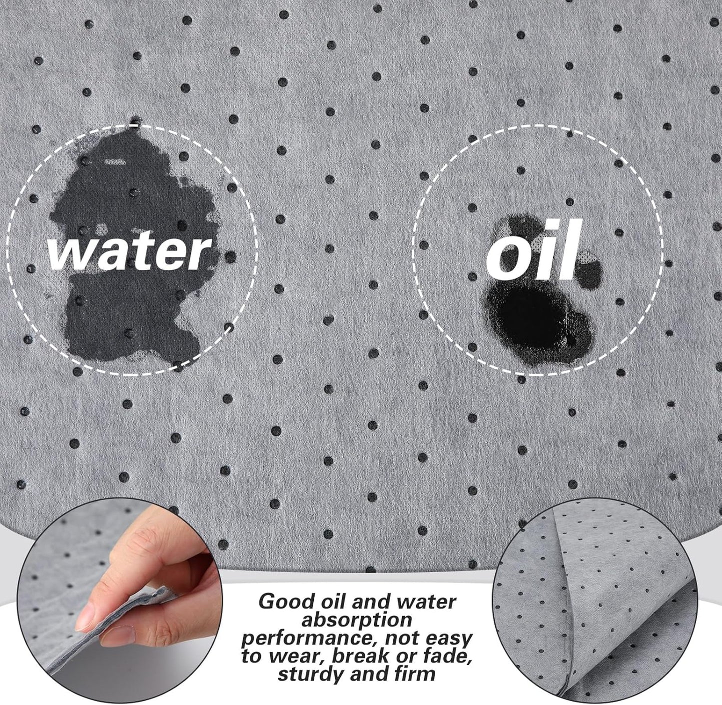 Weewooday 25 Pieces Oil Absorbent Pads 19.69 x 15.75 Inch Oil Spill Mat Garage Accessories Water Absorbent Mat for Leaks Liquids Absorbing Protecting Home Garage Basement