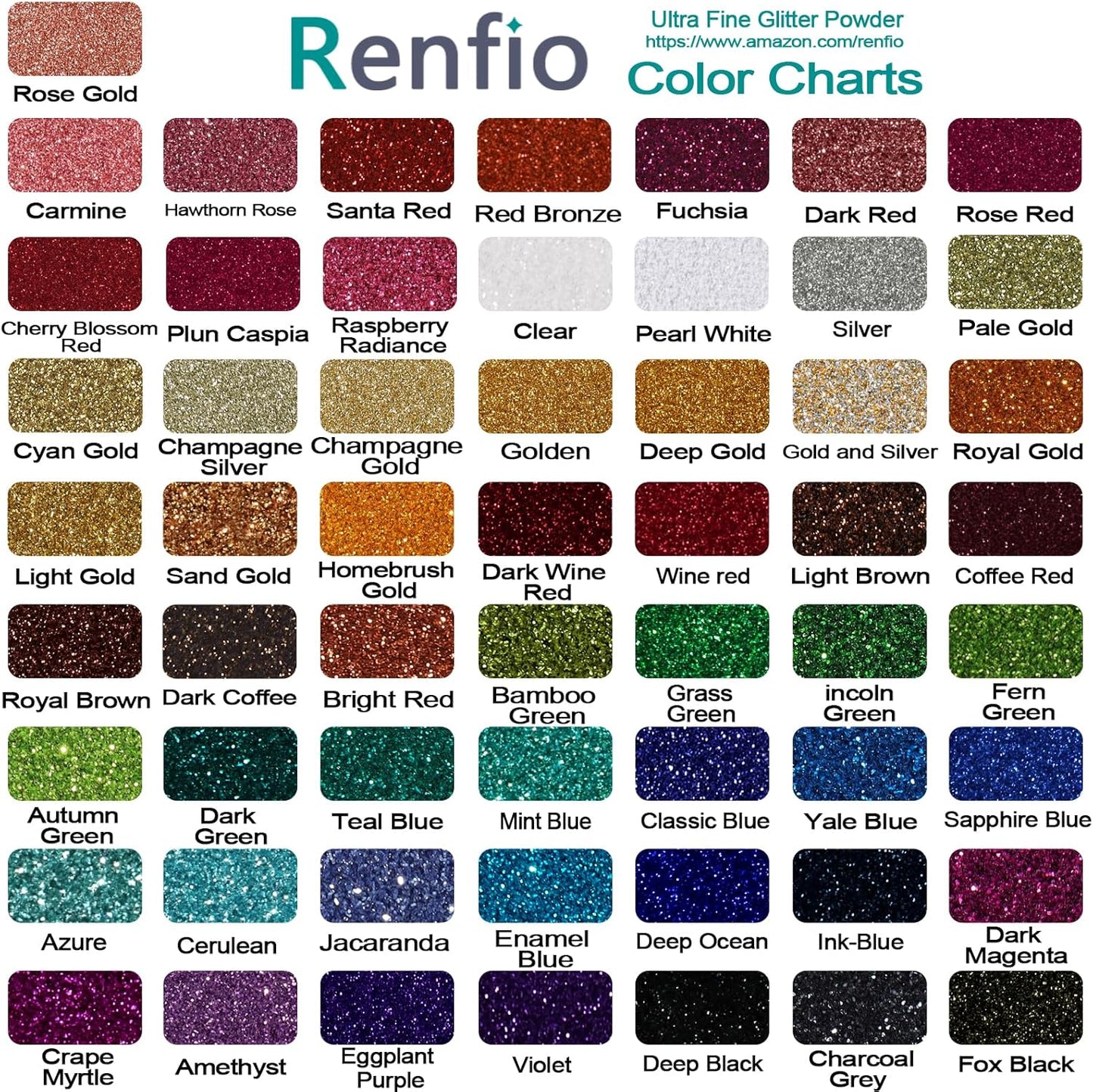 Renfio Ultra Fine Glitter Powder Metallic Resin Glitter 2.11 Oz (60g) PET Flakes Crafts Sequins 1/128" 0.008" 0.2mm Epoxy Chips Flakes for Tumblers Slime Decoration - Deep Gold